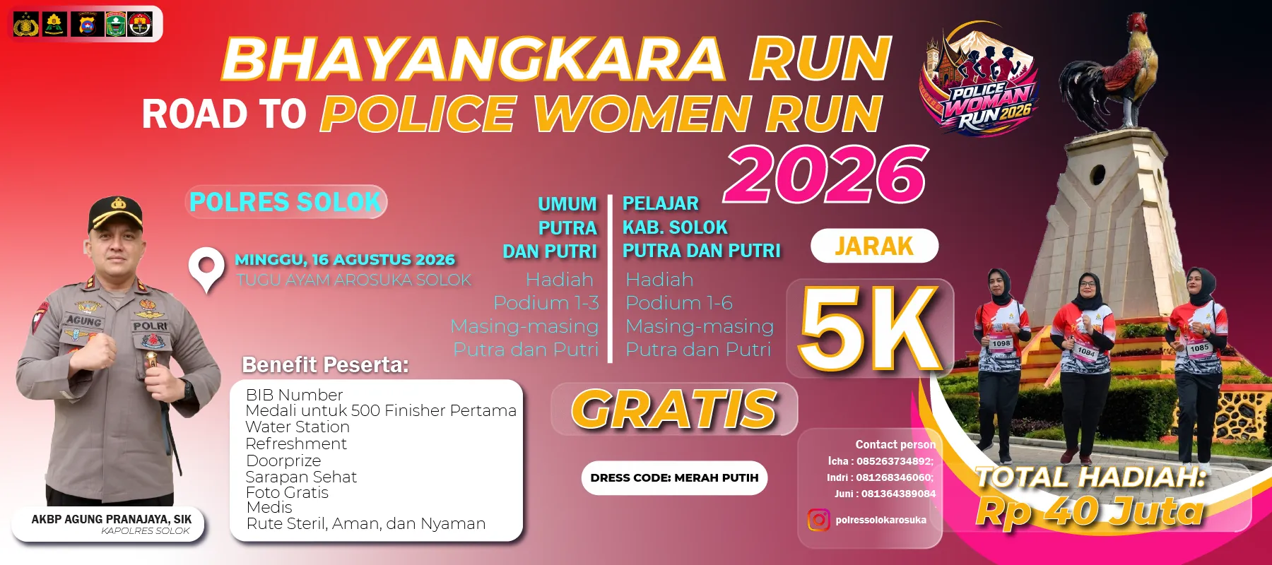 BHAYANGKARA RUN POLRES SOLOK AROSUKA