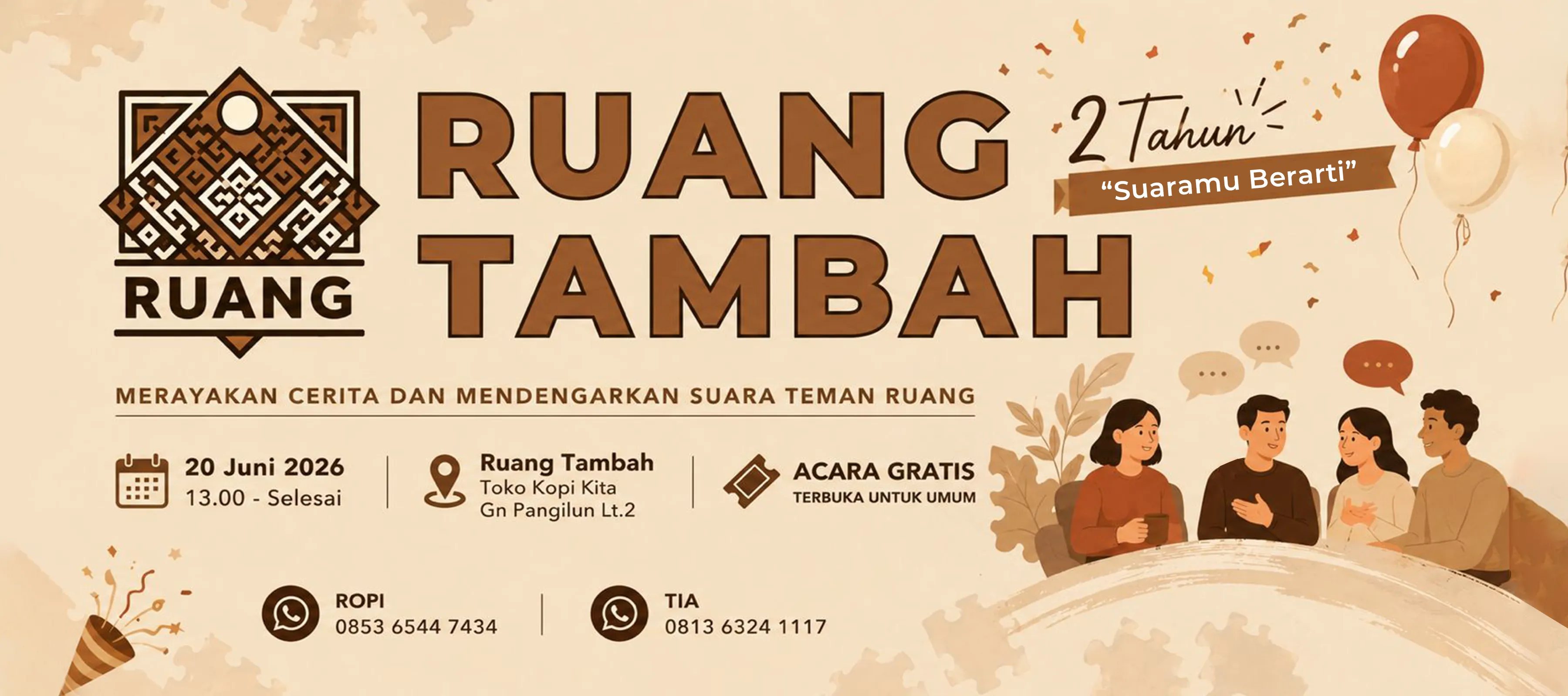2 Tahun Ruang Tambah: Suaramu Berarti